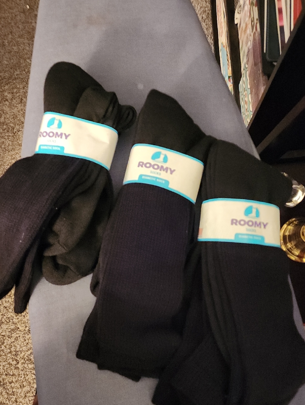 NWT Lot of Three 2pack diabetic socks size 13-16